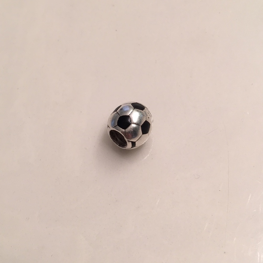 Silver and black charm